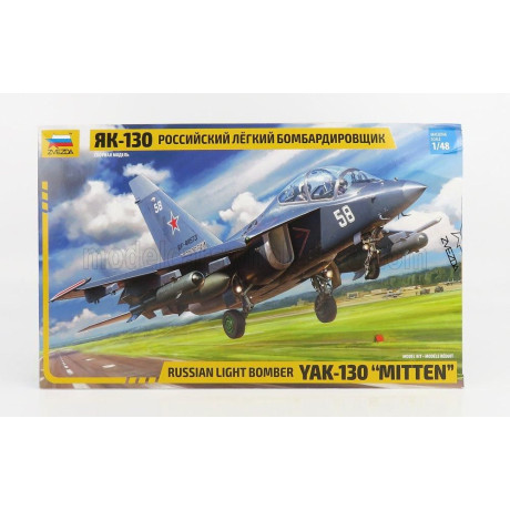 ZVEZDA YAKOVLEV YAK 130 MITTEN AIRPLANE MILITARY 1996 1/48