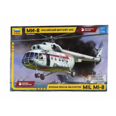 ZVEZDA HELICOPTER MIL MI-8MT RUSSIA RESCUE HELICOPTER MILITARY 1967 1/72