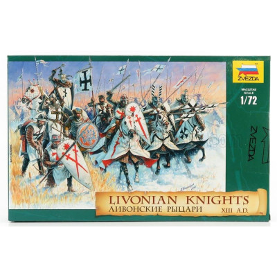 ZVEZDA FIGURES BATTLE WAR - LIVONIAN KNIGHTS XIII A.D. - MILITARY 1/72
