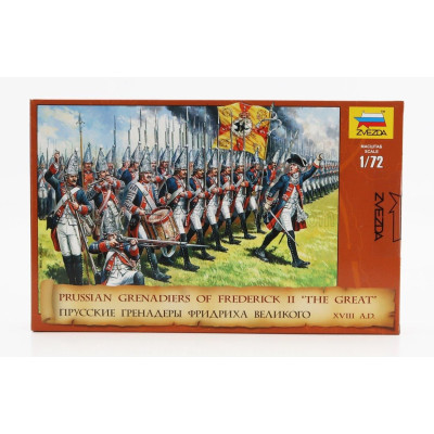ZVEZDA FIGURES PRUSSIAN GRENADIERS OF FREDERICK II THE GREAT 1/72