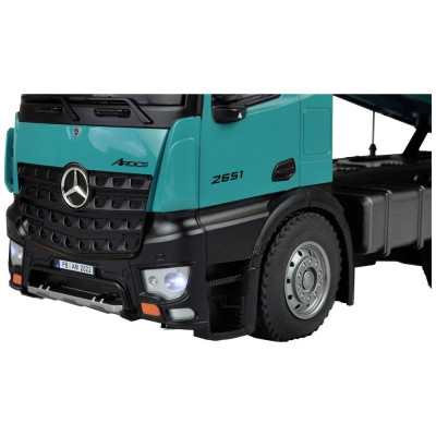 Mercedes truck tipper PRO kovový, 1:10, RTR, 2,4 GHz, biely