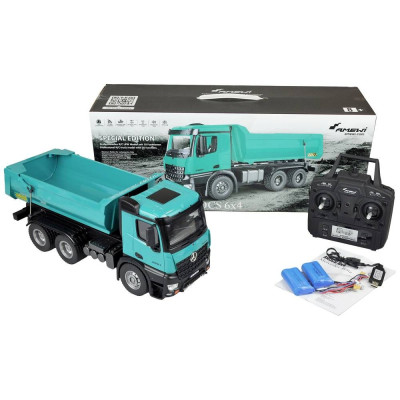 Mercedes truck tipper PRO kovový, 1:10, RTR, 2,4 GHz, biely