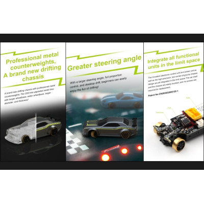 1/76 C65 DRIFT RC Car RTR (šedá)