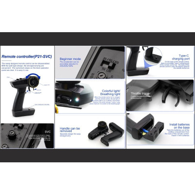 1/76 C65 DRIFT RC Car RTR (šedá)