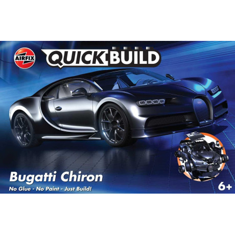 Quick Build auto J6025 - Bugatti Chiron - Black