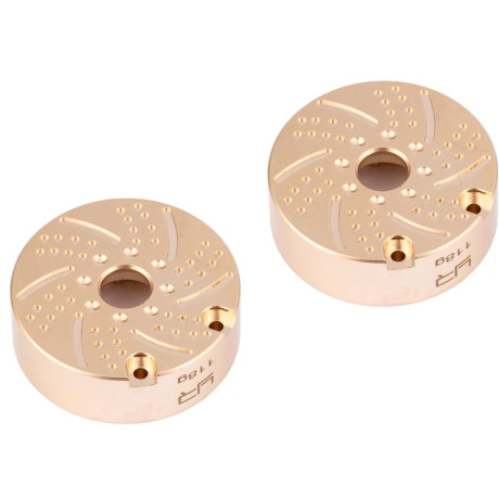 Mosazné rozšířené kryty portálů, přední / zadní 118g pro Traxxas TRX-4, 2ks