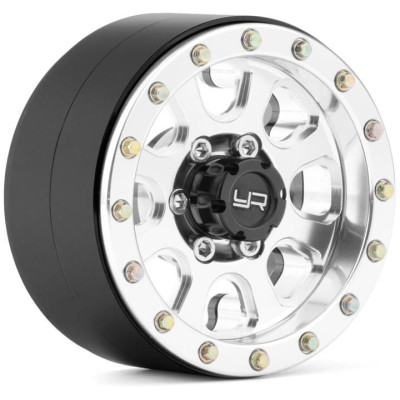 1.9 Aluminum CNC 8 Spoke Beadlock, 2ks Stříbrné