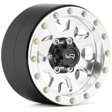 1.9 Aluminum CNC 8 Spoke Beadlock, 2ks Stříbrné