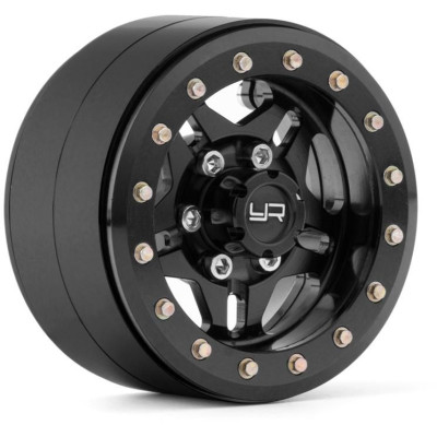 1.9 Aluminum CNC 5 Spoke Beadlock, 2ks Černé