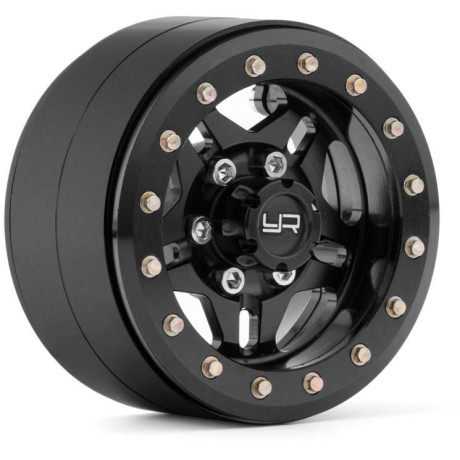 1.9 Aluminum CNC 5 Spoke Beadlock, 2ks Černé