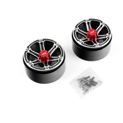 2.2 Aluminum CNC 6 Spoke Beadlock Wheel 2ks, Černé