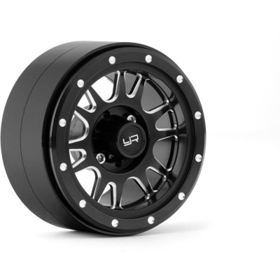 2.2 Aluminum CNC 12 Spoke Beadlock Wheel 2ks, Černé