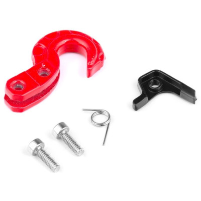 Kovový hák s pojistkou 1/10 červený