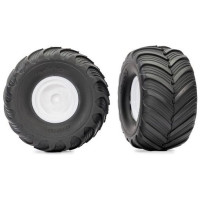 Traxxas Terra Groove komplett kerekek RC autómodellekhez 1:10 méretarányban. Tárcsa mérete ⌀58/80x48 mm, teljes méret ⌀130x68 mm. A meghajtó egy 12 mm-es hatszögletű, 29 mm-es eltolással. Fehér tárcsafék, Terra Groove gumik.