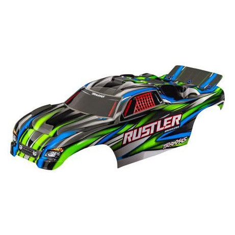 Traxxas Rustler karosszéria zöld (sponseal nélkül)