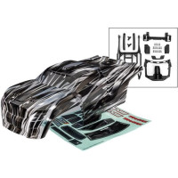 Sledge ProGraphix karosszéria Traxxas Sledge 1:8 4WD TQi RTR RC autó modellekhez. A karosszéria grafikával van ellátva, további festést igényel. Védőfólia van felhelyezve. 