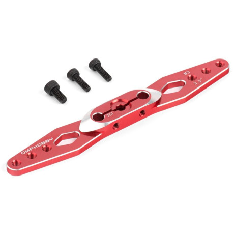 Servo páka dvouramenná M3 3.5" - červená