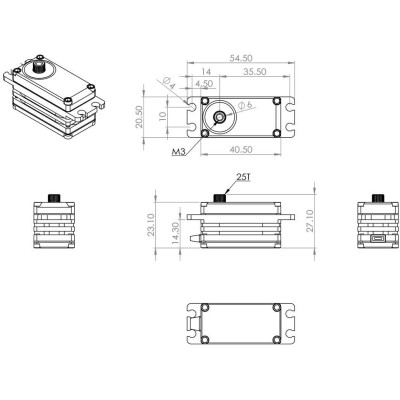 HBL680SL (0.045s/60°, 9,5kg.cm)