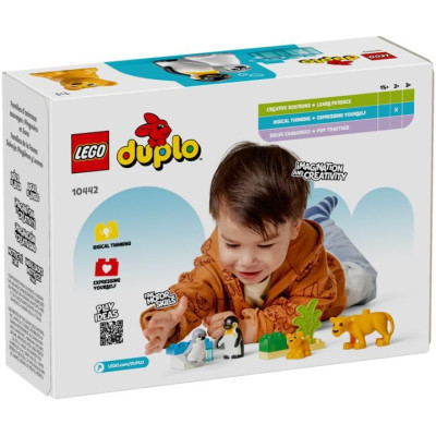 LEGO DUPLO - Rodinky divokých zvířat: Tučňáci a lvi