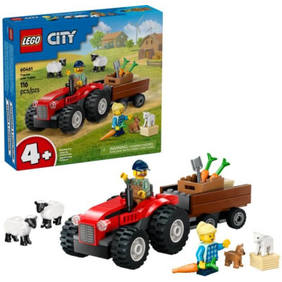 LEGO City - Červený traktor s přívěsem a ovcemi