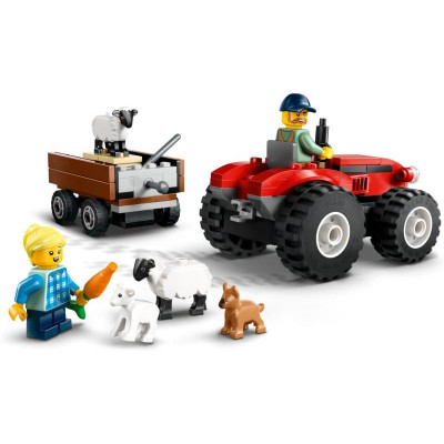 LEGO City - Červený traktor s přívěsem a ovcemi