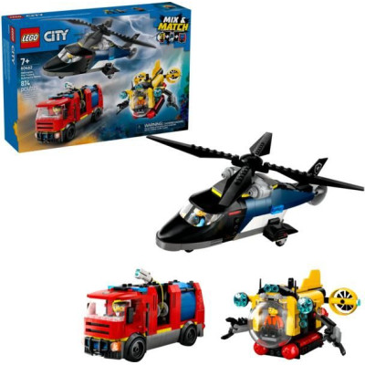 LEGO City - Remix: Helikoptéra, hasičský vůz a ponorka
