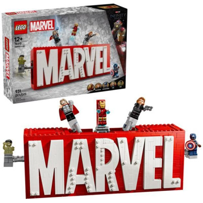 LEGO Marvel - Logo MARVEL a minifigurky