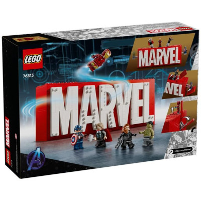 LEGO Marvel - Logo MARVEL a minifigurky