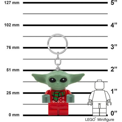 LEGO svítící klíčenka - Star Wars Baby Yoda ve svetru