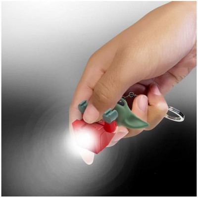 LEGO svítící klíčenka - Star Wars Baby Yoda ve svetru