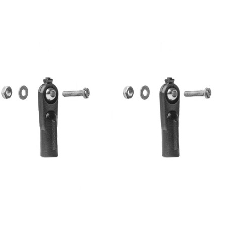 Plastový kloubek M2 s mosaznou kuličkou a příslušenstvím, 2ks