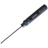 A kiváló minőségű 2,5 mm-es H-Speed imbusz csavarhúzó alumínium nyéllel, csúszásgátló keresztbordázattal, 92 mm hosszú és 18 mm átmérőjű, műanyag forgó háttámlával és 84 mm hosszú tengellyel rendelkezik. A szár rögzítése a fogantyúban egy rögzítőcsavarral.