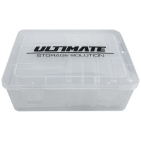 165x120x60 mm-es műanyag doboz 3 nagy és 8 közepes belső dobozzal.