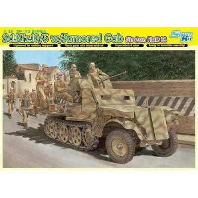 Model Kit military 6677 - Sd.Kfz.10/5 w/Armor Cab für 2cm Flak 38 (Smart Kit) (1:35)