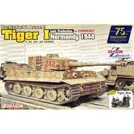 Model Kit tank 6947 - TIGER I LATE w/ZIMMERIT NORMANDY (1:35)