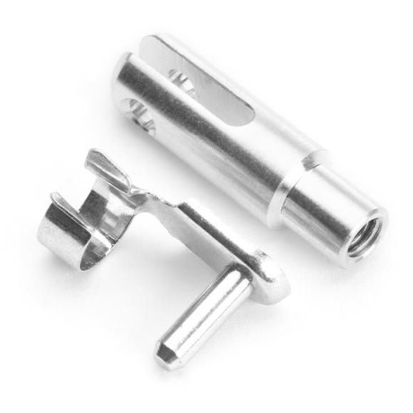 Alu vidlička M3 s pružinovou pojistkou a 3mm čepem, 1 ks.