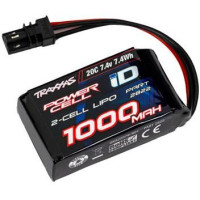 Traxxas LiPo akkumulátor 2 cellás 7.4 V 1000 mAh, Traxxas TRX-4M/T RC autó modellekhez. Csatlakozó, amely az ECM vezérlőegységhez való csatlakoztatásra szolgál. Méretek: 50 x 30 x 14 mm. Súly: 48 g.