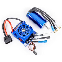 Traxxas AC Velineon 540X motor Velineon VXL-4s vezérlővel Traxxas 1:10-1:8 RC autómodellekhez. Tápegység 3S - 4S LiPol, BEC 6V 10A, Sport, Verseny és Edzés módok. Integrált telemetria. 4 pólusú motorkialakítás, 2400 ford/perc/V, 5 mm-es tengely. Alkatrész az 1:8-as Traxxas Maxx modellhez.