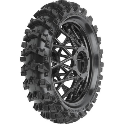 Pro-Line kolo s pneu 1:4 Dunlop Geomax MX14 V2 Bead CR4 zadní, disk černý: Promoto-MX