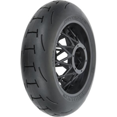 Pro-Line kolo s pneu 1:4 Supermoto 2.0 S3 zadní, disk černý: PM-MX/SM