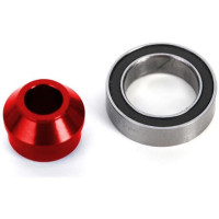 Traxxas alumínium csapágyház piros eloxálva, 10x15x4mm csapágy, gumitömítéssel.