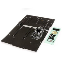 Slash Late Model tuning karosszéria alkatrész Traxxas Mudboss 1:10 modellhez (Módosított): belső (fekete). Beleértve egy matricalapot is.