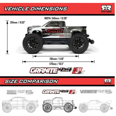 Arrma Granite 223S BLX 1:10 4WD RTR DSC červená