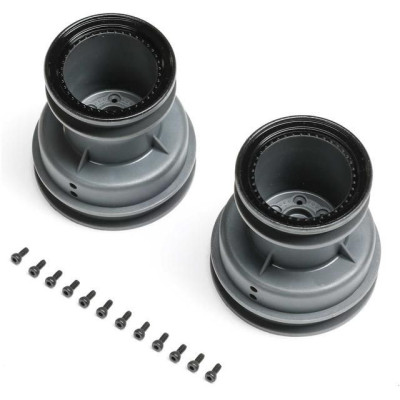 Losi disk kola MT šedý, beadlock černý (2): Mini LMT