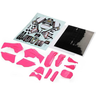 Losi kapotáž růžová, samolepky: PM-MX/SM