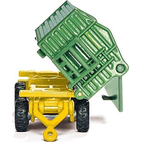 SIKU Farmer - John Deere s čelním nakladačem a přívěsem 1:87