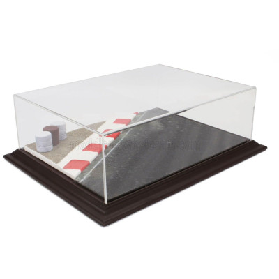 ATLANTIC VETRINA DISPLAY BOX DIORAMA BASE PISTA - RACETRACK BASE - Lungh.LENGHT cm 42.5 X Largh.WIDTH cm 31.3 X Alt.HEIGHT cm 12