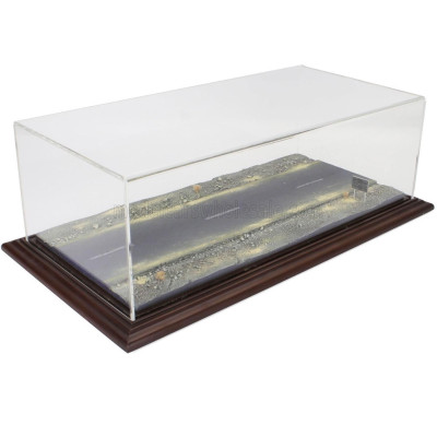 ATLANTIC VETRINA DISPLAY BOX DIORAMA BASE STRADA NEL DESERTO Lungh.LENGHT cm 57.0 X Largh.WIDTH cm 30.0 X Alt.HEIGHT cm 2.5 - MI