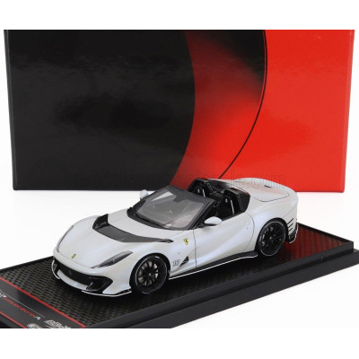 BBR MODELS FERRARI 812 COMPETIZIONE A SPIDER N 16 PERSONAL CAR CHARLES LECLERC 2022 - BIANCO ONDA MARINA - MATT WHITE 1/43