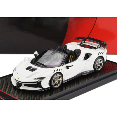 BBR MODELS FERRARI SF90 XX STRADALE SPIDER 2024 - BIANCO CERVINO - WHITE BLACK 1/43